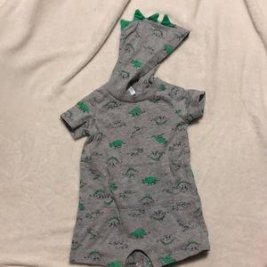 Carters one piece romper with Dino spiked hood